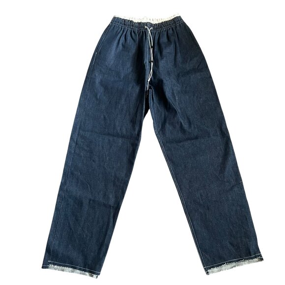 Camiel Fortgens Sweatpants Denim Cotton Blue Size Large Designer Large